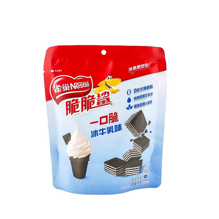 雀巢 脆脆鲨 一口脆冰牛乳味 威化饼干 45g 1 份