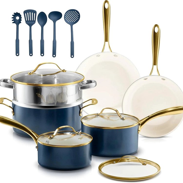 Gotham Steel Pots and Pans Set 15 Pc Nonstick 1 pack