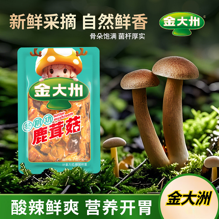 金大州鹿茸菇开休闲零食20g*10袋