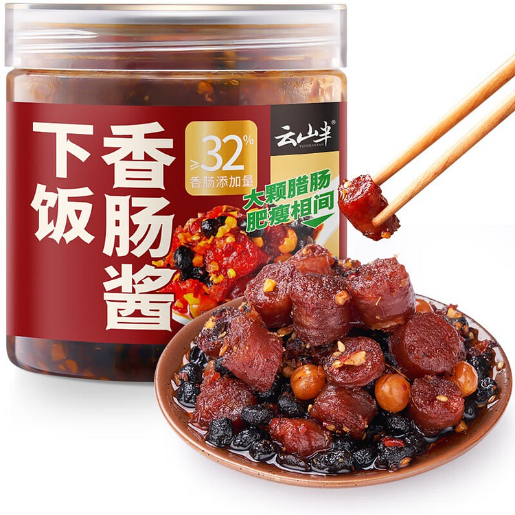 云山半 腊肠辣椒豆豉下饭菜拌面酱 216 克