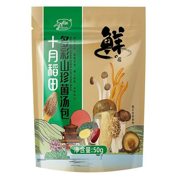 Shiyuedaotian Wild Mushroom Soup Mix 50g 1 pack