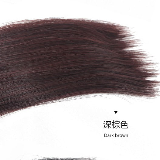Premium Synthetic Invisible hair pad piece seamless clip，【DFP-A】Deepbrown20cm 1 count