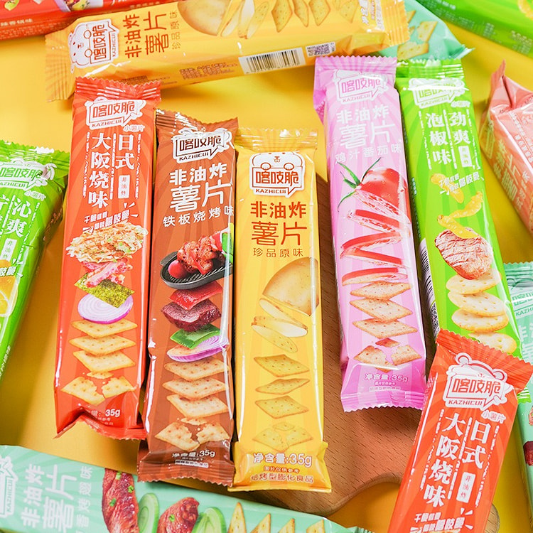 Qiaqia Non-Fried Potato Chips(Assorted Flavors) 10 pack
