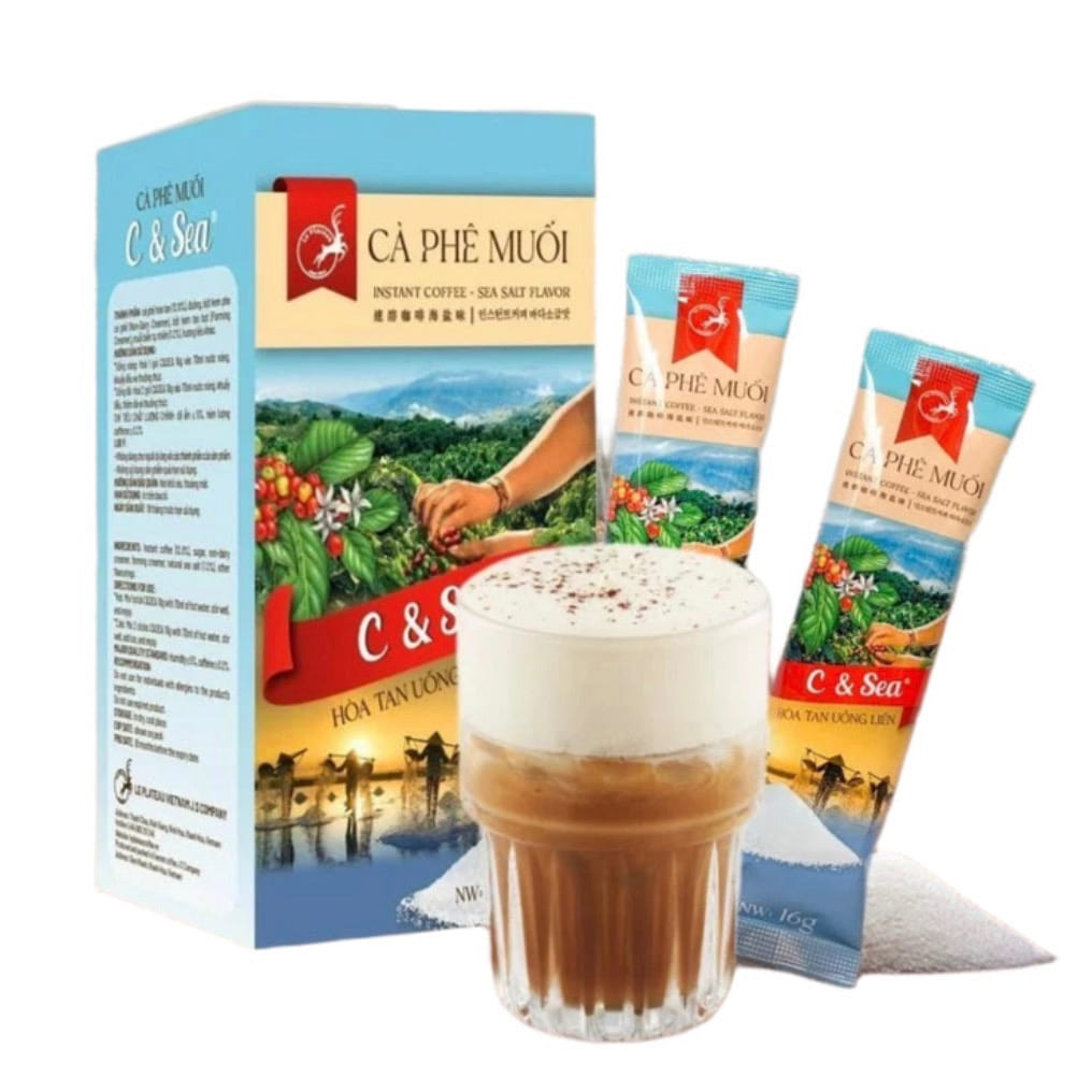 Le Plateau Viet Nam Sea Salted Instant Coffee 10 count