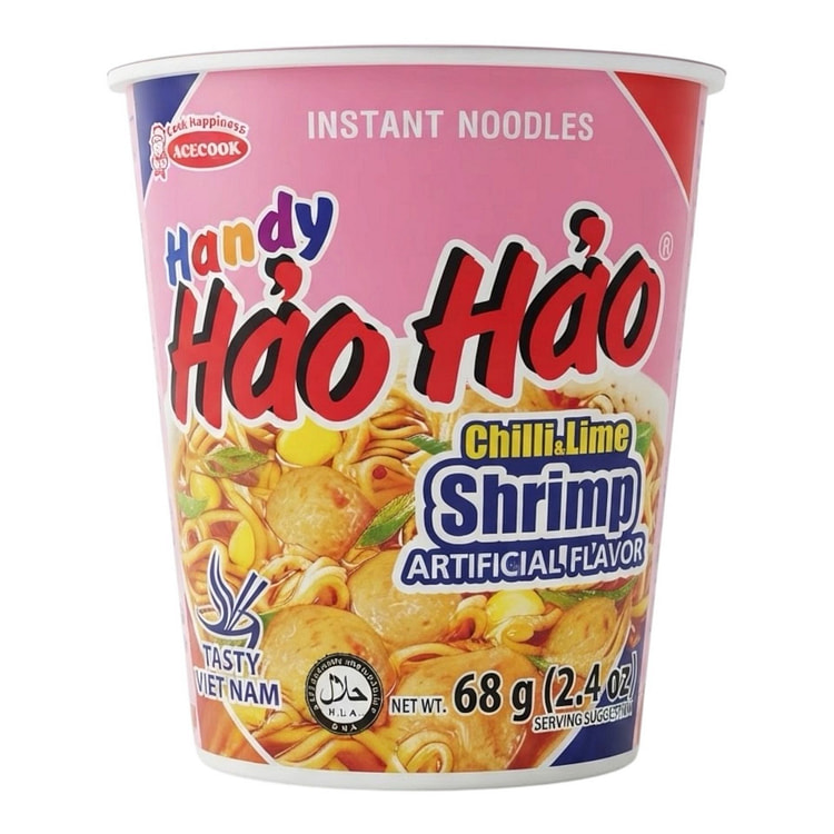Hao Hao Hot & Sour Shrimp Flavor Tom Chua Cay 68g 1 count (min 2)