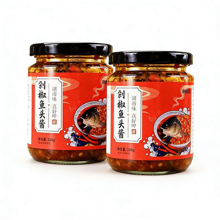 湖南剁椒鱼头酱香辣开胃鱼头辣椒酱下饭拌面剁椒酱农家 220 克