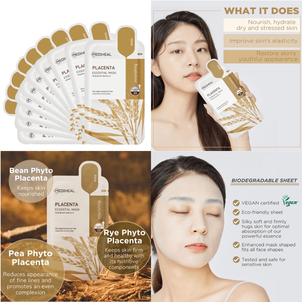 Get Mediheal Placenta Mask - 3X Placenta Active Delivered | Weee
