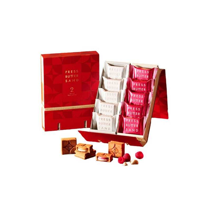 PR黄油夹心饼干组合装 原味x树莓白巧克力 2盒装 1 盒