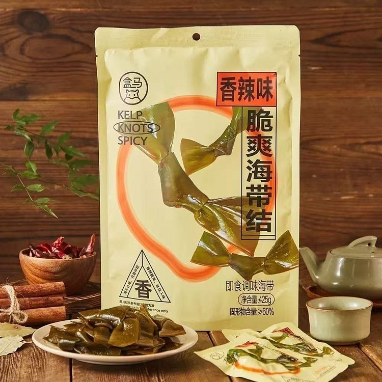 【盒马】脆爽海带结 香辣味 1袋*425g