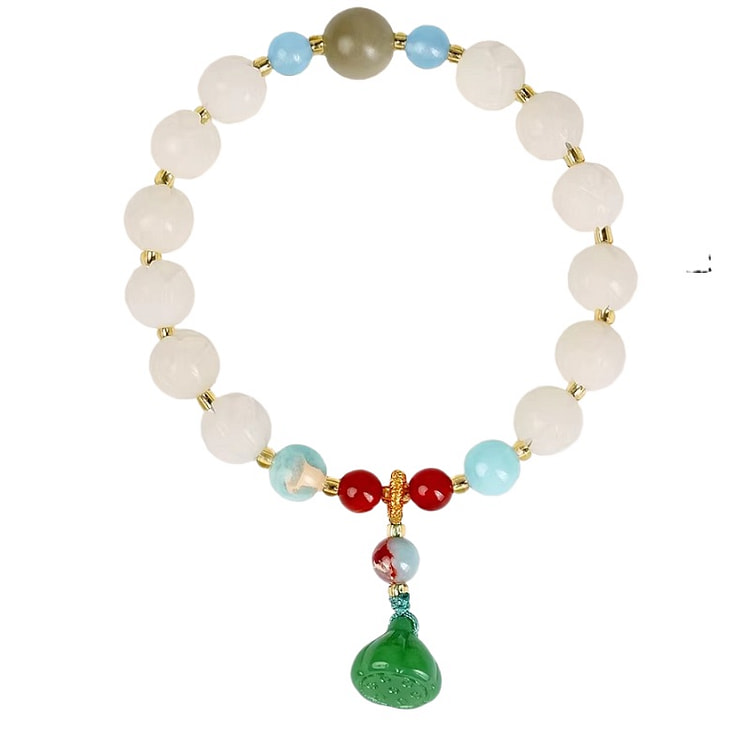 普陀山 十八籽手串佛珠文玩 静心白莲14-17厘米 1 盒