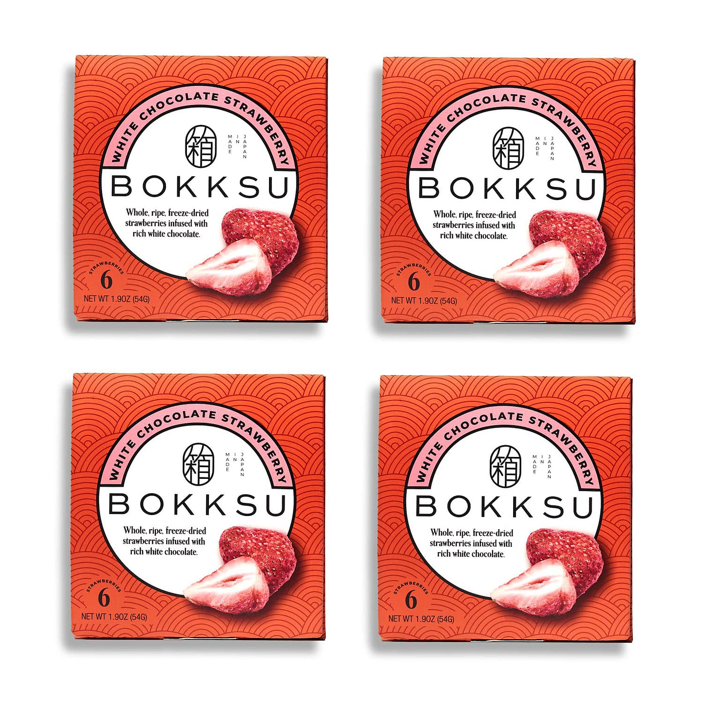 Bokksu White Strawberry 6-Piece Box (4-Pack) 1 each