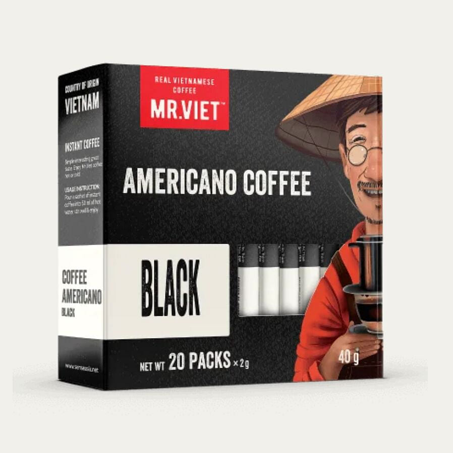 Mr Viet 即溶咖啡 - 黑色。美式咖啡 1 盒