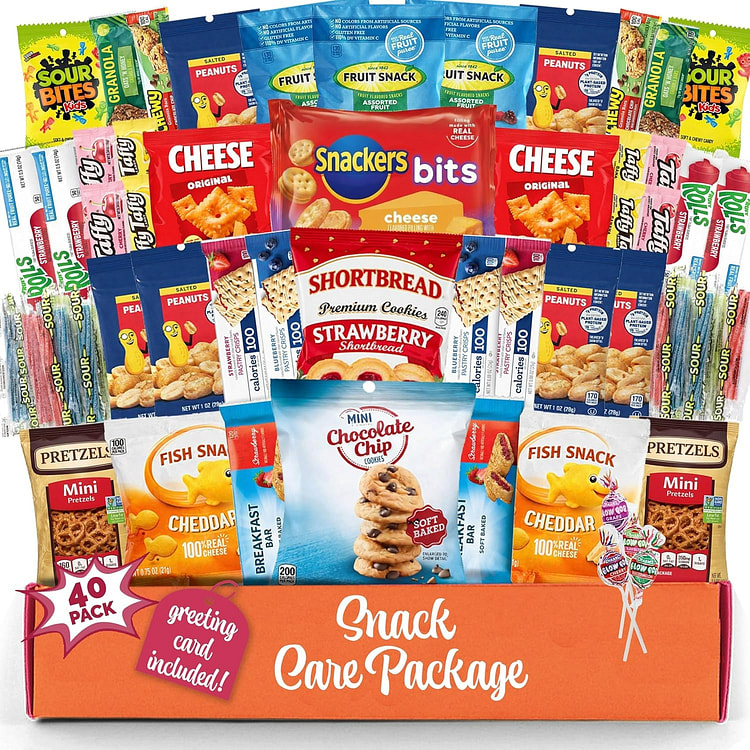 Valentines Snacks Gift Box 40Count for Adults,Kids