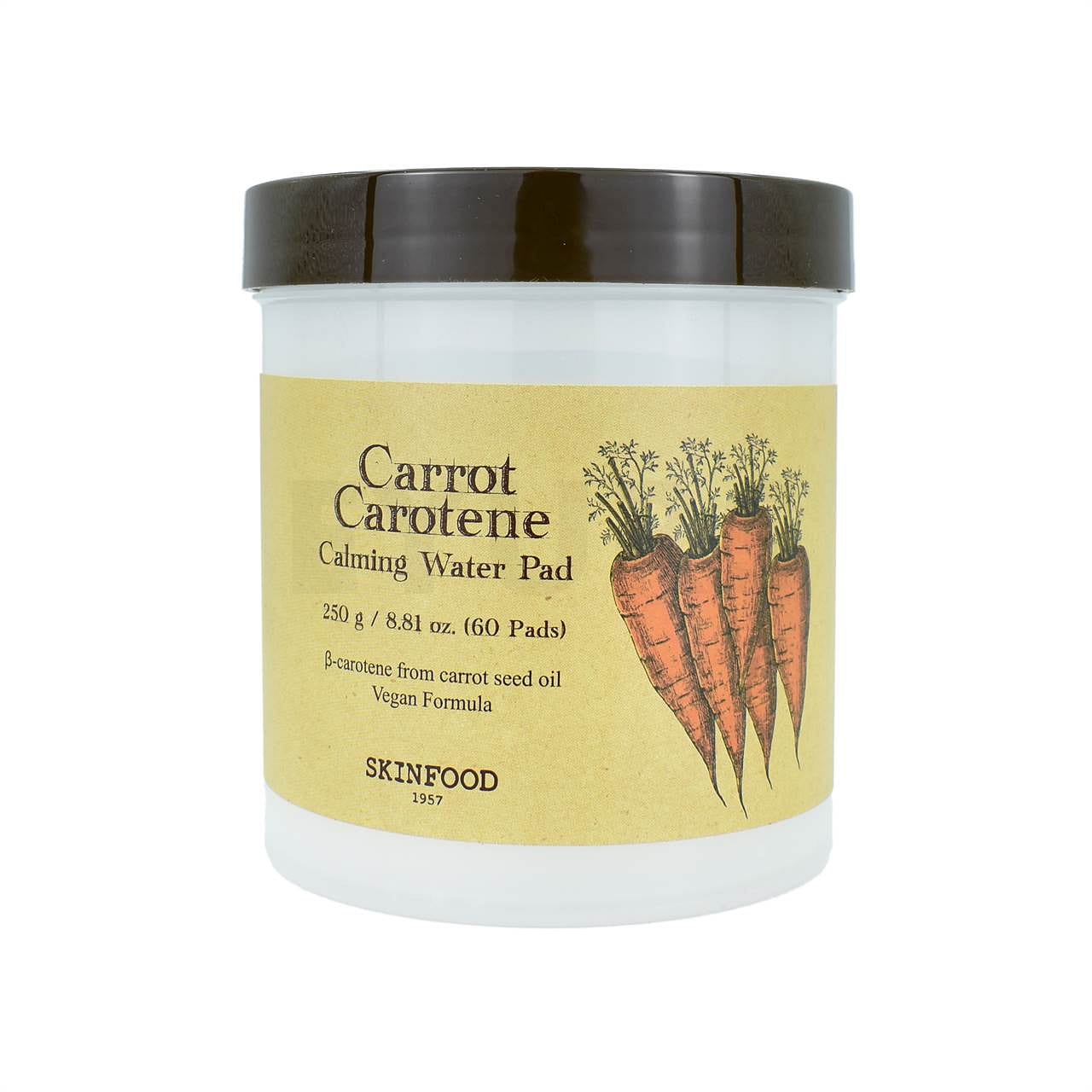SKINFOOD Carrot Carotene Calming Water Pad (60pads) 1 box