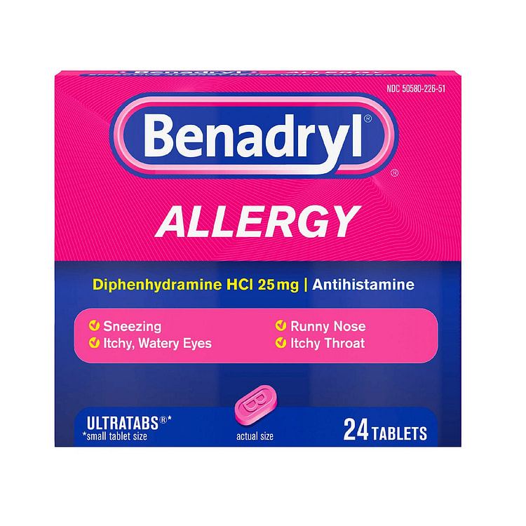 Benadryl抗过敏ULTRATABS片剂24片 1 盒