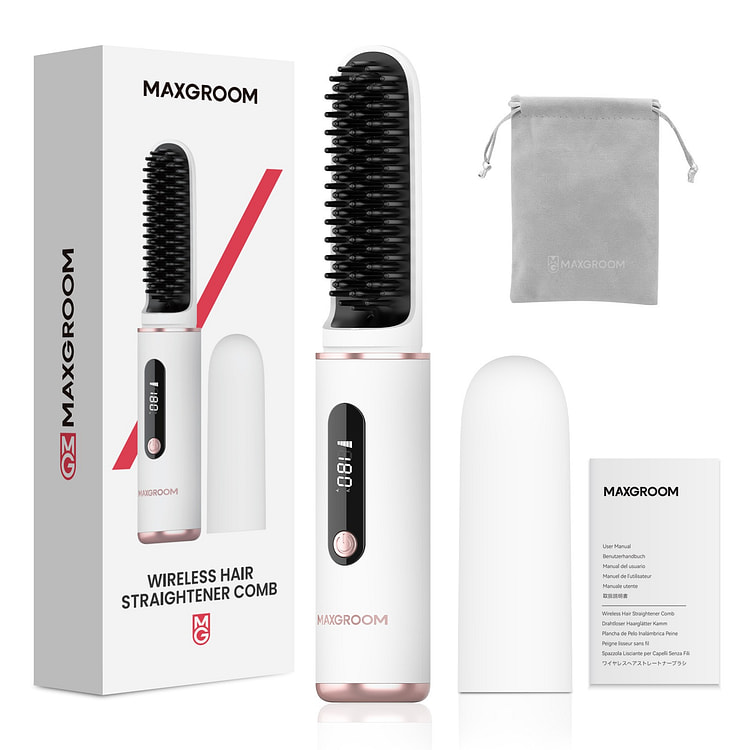 MAXGROOM 无线负离子直发梳