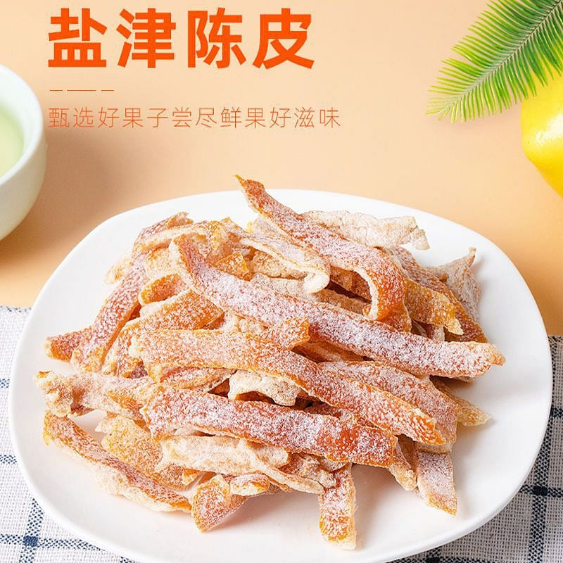 Salted tangerine peel is sweet and sour. 200 g