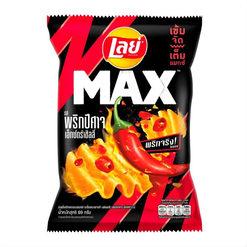 Lay's MAX Spicy Cheese Flavor Potato Chips 69g 1 each