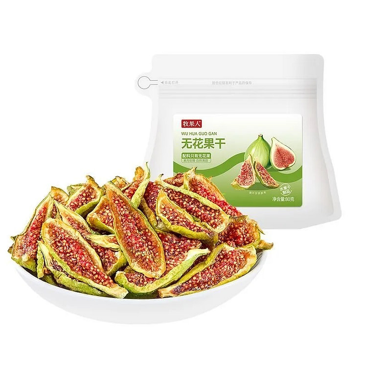 牧果人青皮无花果0添加水果烘干即食80g*1袋 80 克