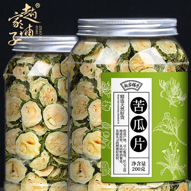 赵家铺子苦瓜片干纯原味苦瓜茶干天然果蔬茶200g