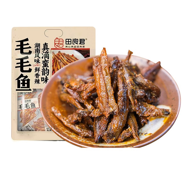 田良君 香辣小鱼仔毛毛鱼干即食零食 300g*1袋