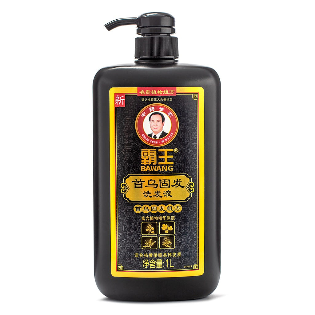 Shampoo Fortalecedor e Escurecedor de Cabelo Shouwu BAWANG 1000 mililitro(s)