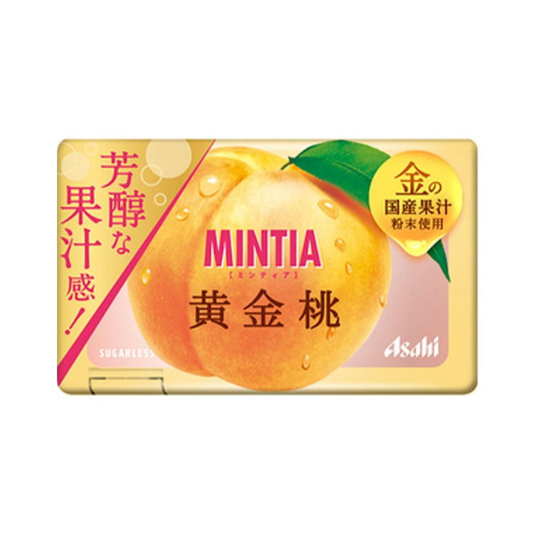 日本 直邮 ASAHI朝日 MINTIA 清凉口气润喉糖 黄金桃口味 50粒 /