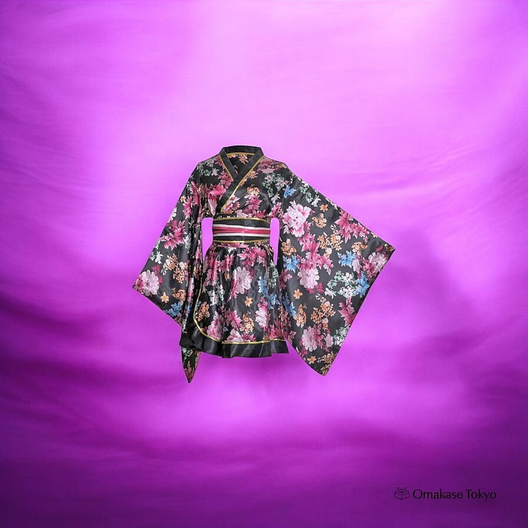 日式迷你浴衣内衣-黑色 180 克