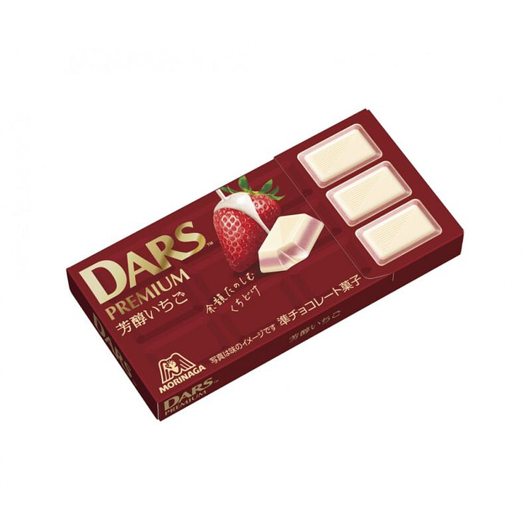 森永DARS芳醇草莓牛奶白巧克力 46g(12粒) 1 盒