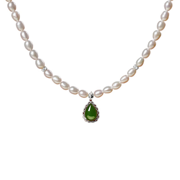 宫里上新 珍珠项链淡水串珠颈链 银色 11mm 1 盒