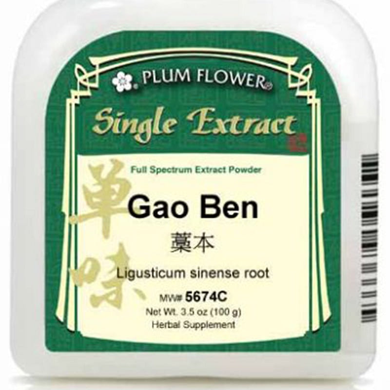 Gao Ben, extract powder Ligusticum sinense root 1 each