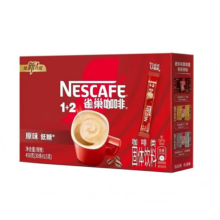 雀巢咖啡粉1+2原味速溶三合一冲调饮品450g
