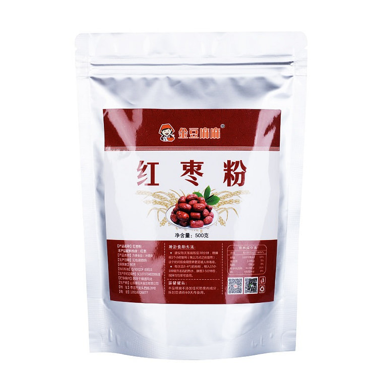 金豆麻麻 现磨纯红枣粉用烘培无蔗糖冲泡代餐 500 克