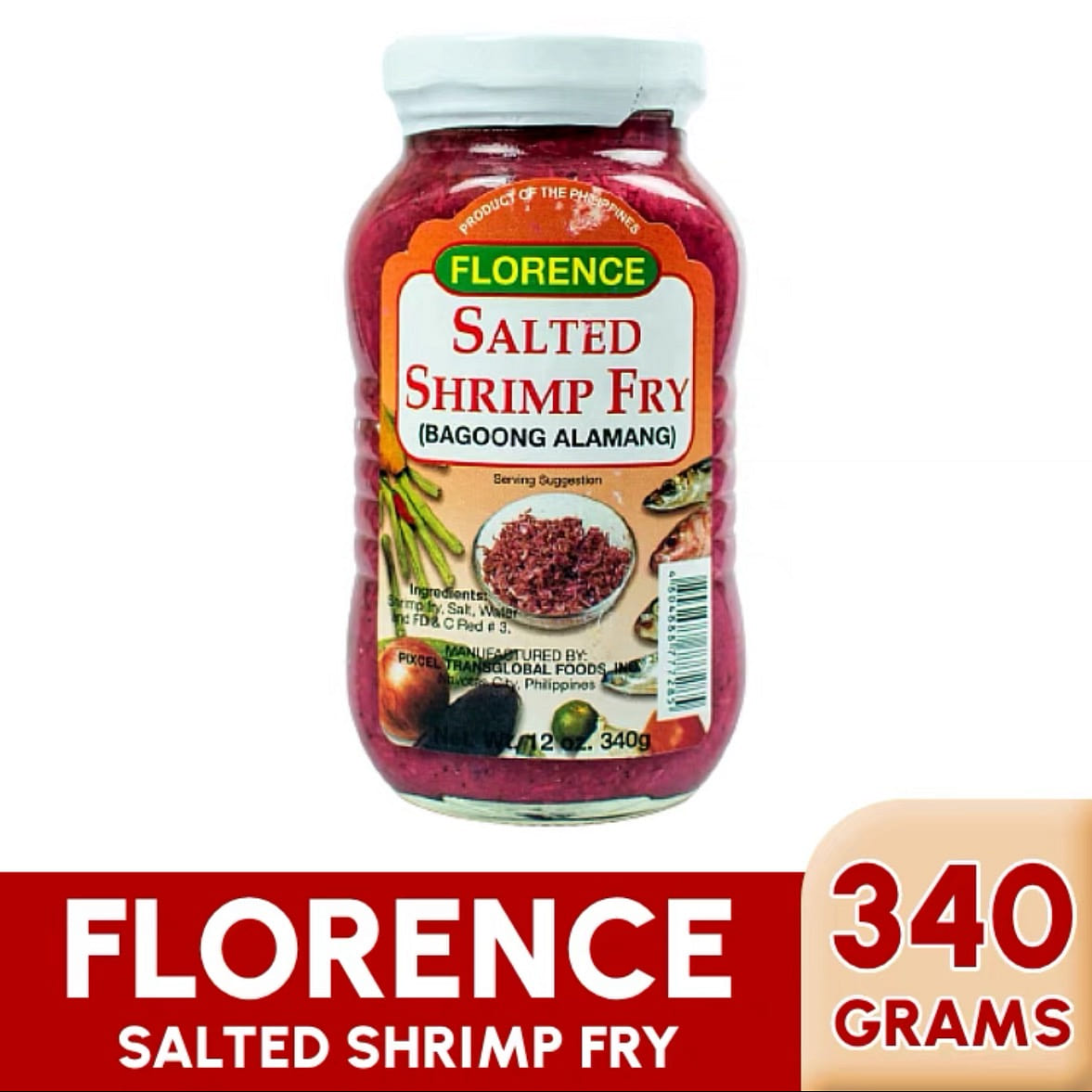 Florence Bagoong Alamang Salted Shrimp Fry 340g 340 g
