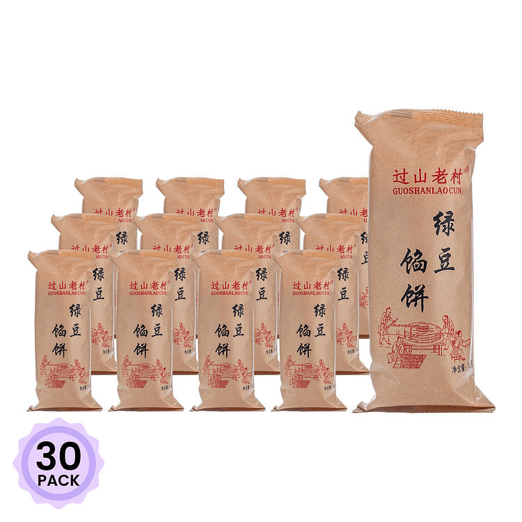 过山老村 绿豆馅饼 128 克*30 包