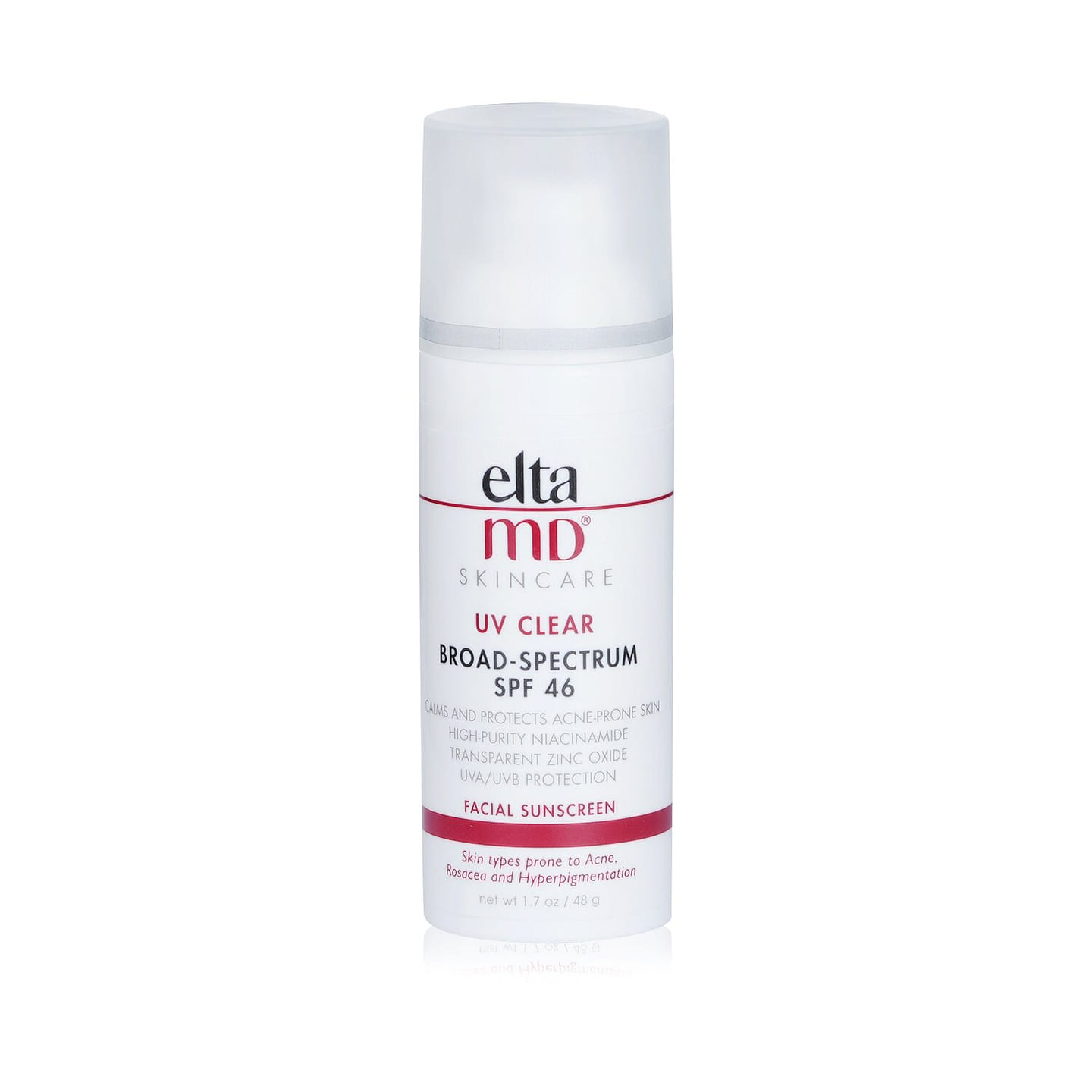EltaMD UV Clear Facial Sunscreen SPF 46 – For Skin Types Prone To Acne, Rosacea & Hyperpigmentation 48g/1.7oz 48 g