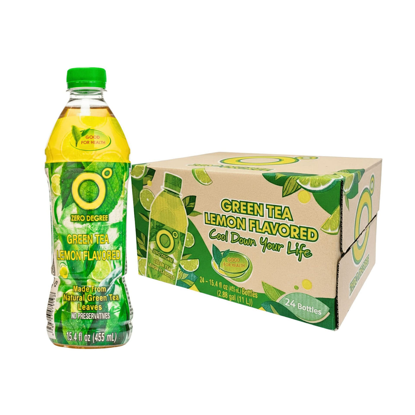 Zero Degree Green Tea Lemon Flavored15.4ozpackof24 1 each