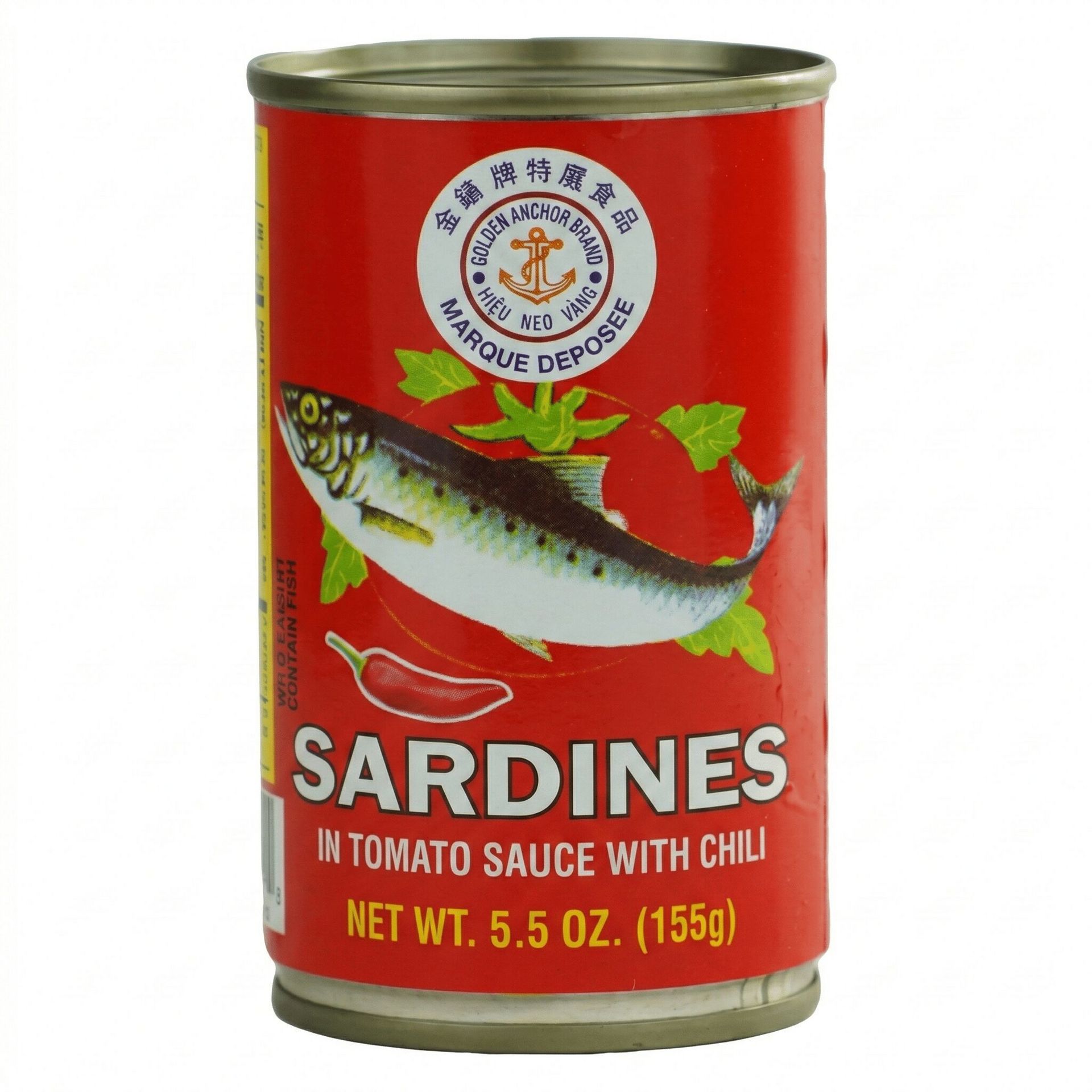 Golden Anchor Chilli Tomato Sauce Sardines Can 16.5 oz