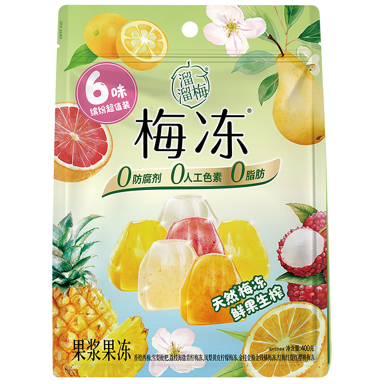 溜溜梅梅冻果冻缤纷装多口味400g*1袋 400 克