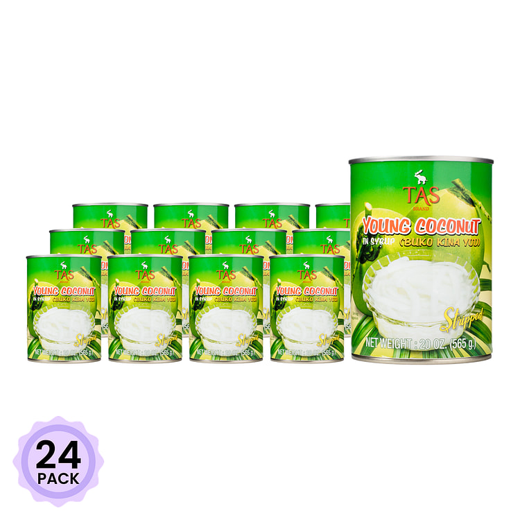 Dừa Non Bào Sợi Ngâm Nước Đường Tas 20 oz*24 pack