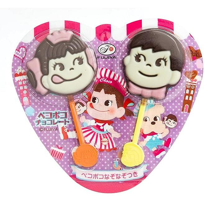 Fujiya Pekopoko 巧克力棒棒糖 0.85 盎司