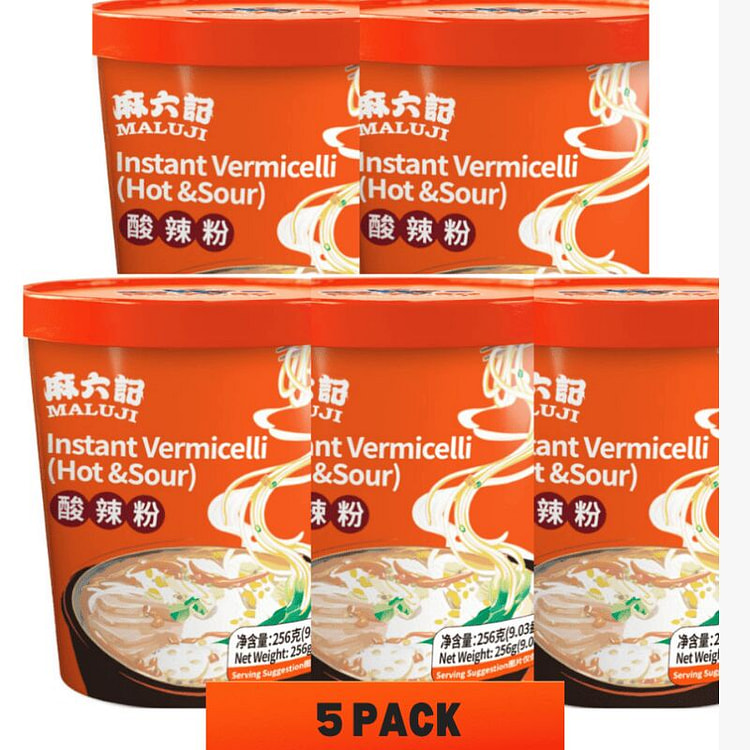 麻六记 酸辣粉（湿粉） 红薯粉256g*5桶 256 克