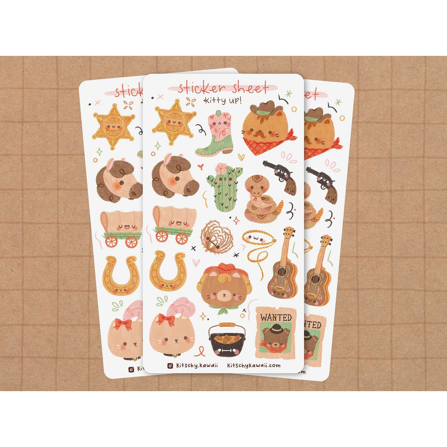 Cowboy Sticker Sheet 1 each