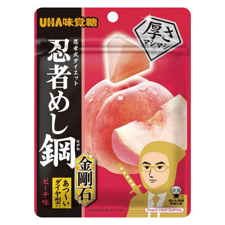 悠哈 期间限定 忍者钻石软糖 水蜜桃味 45g 1 包