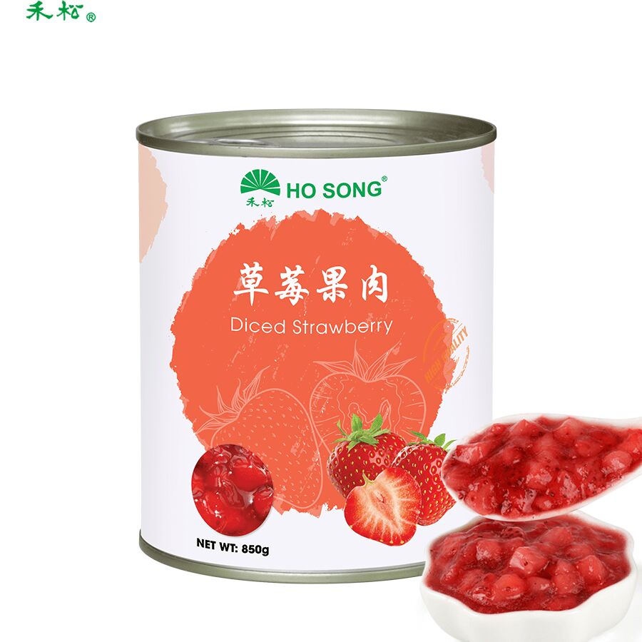 Premium Diced Strawberry Fruit in Syrup 1.87 lb