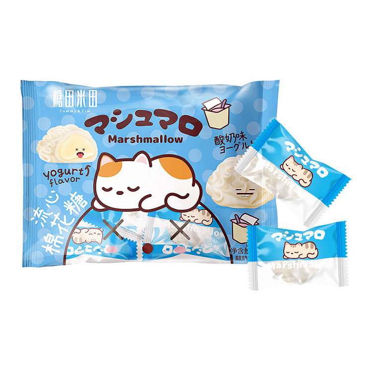 糖田米田夹心棉花糖零食网红棉软糖酸奶味90g*1包