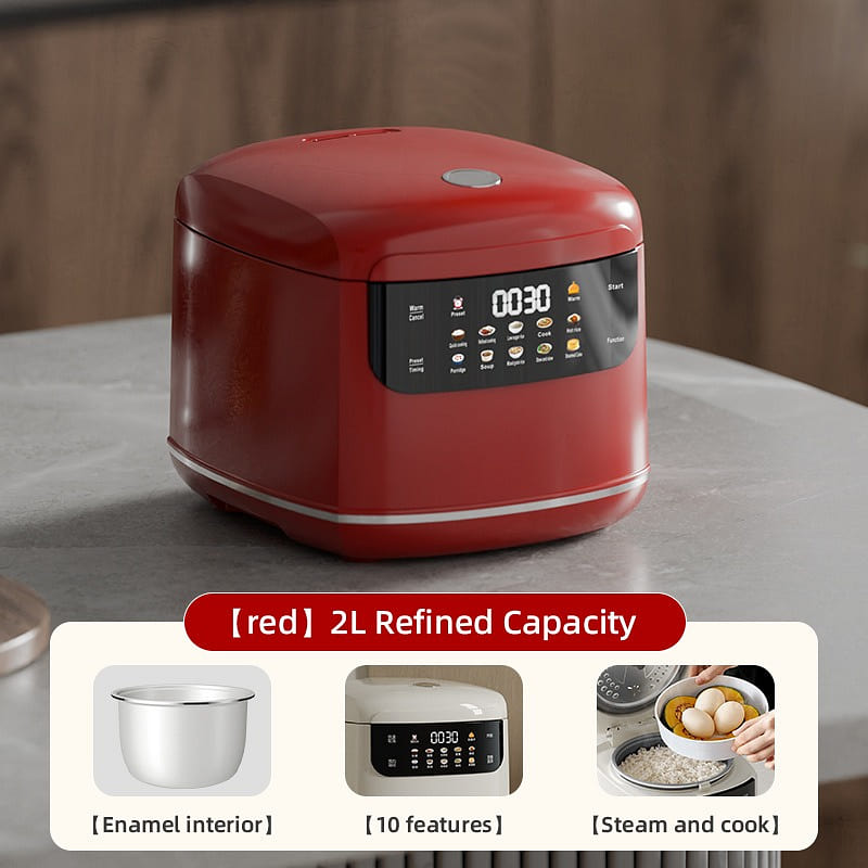 Smart Multi Rice Cooker Timer Non-Stick Pot Red 1 bunch