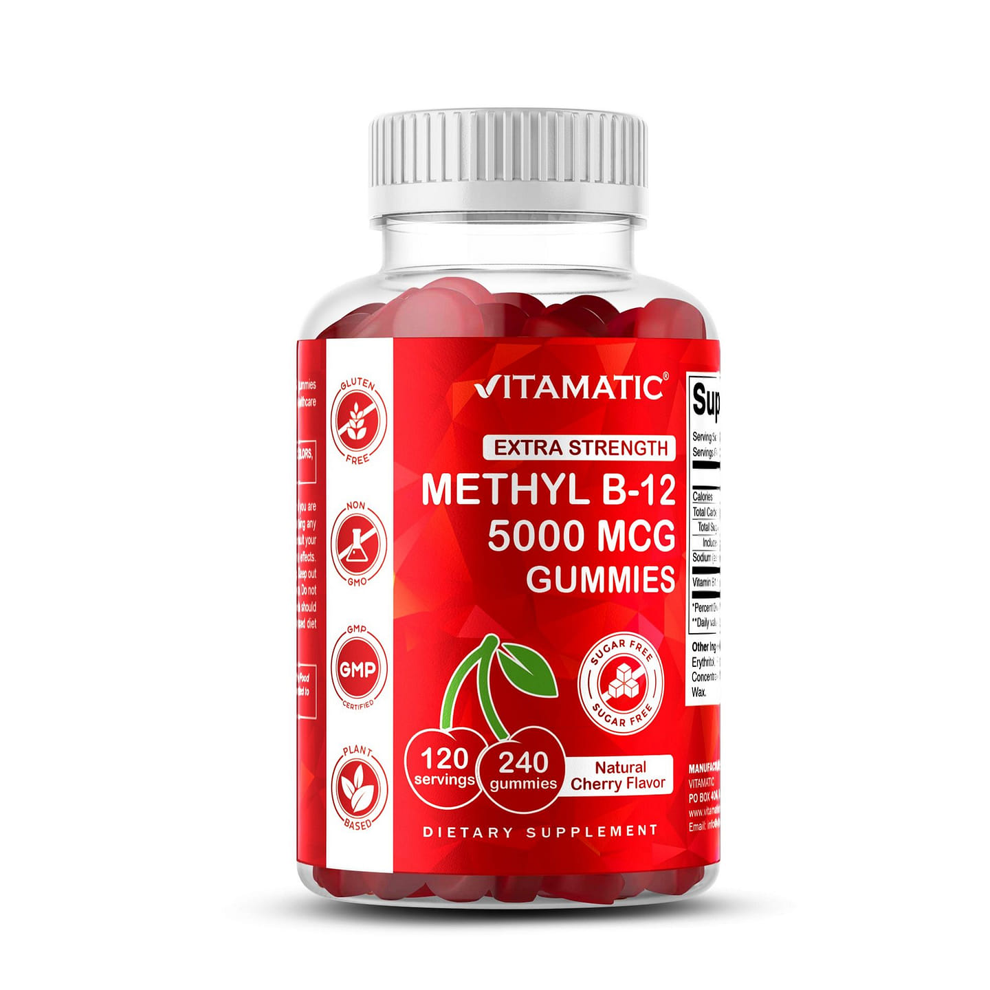Extra Strength Vitamin B12 5000 mcg 240 Gummies 1 each
