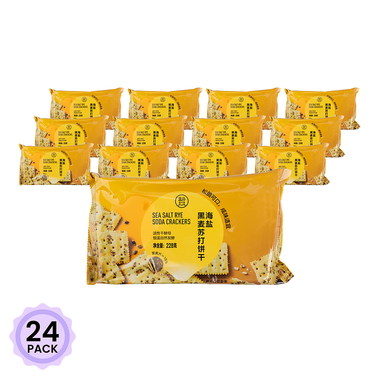 盒马 海盐黑麦苏打饼干 228 克*24 包