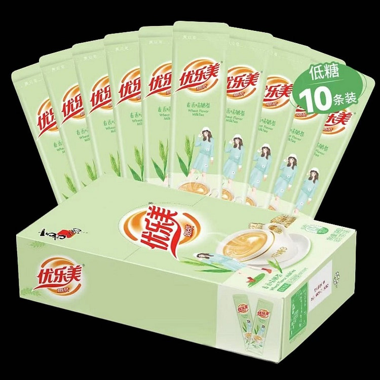 【优乐美】低糖奶茶粉 《麦香味》一盒10条